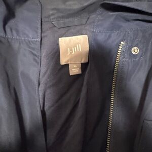 J. Jill Dark Blue Jacket with Gold Zipper